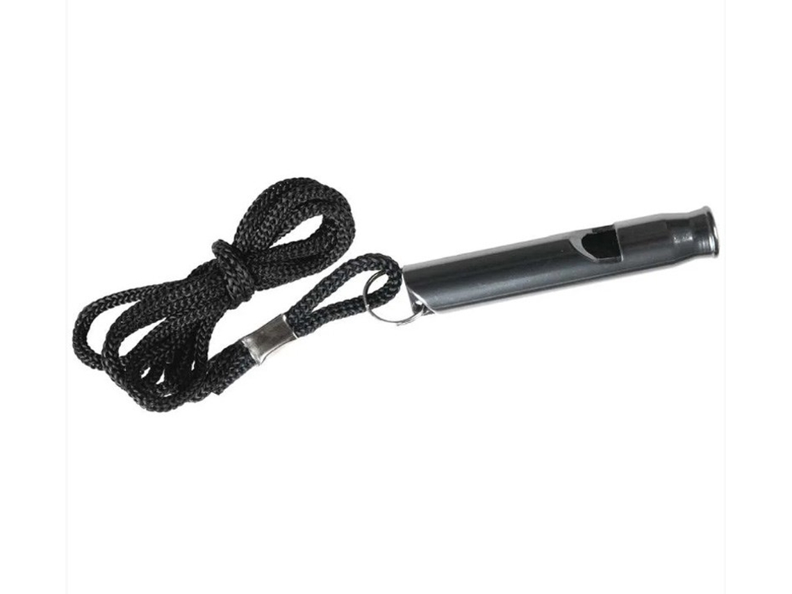 Silbato de supervivencia, aluminio, negro Hlk