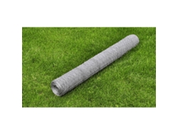 Malla de alambre para gallinero 25x0.5 M Acero galvanizado Plata Lovely Home
