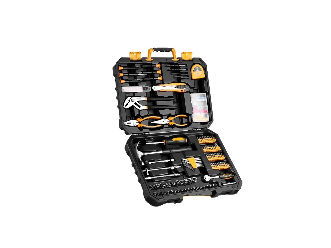 Juego de herramientas para el hogar, varios accesorios, estuche portátil, DKMT196 OEM