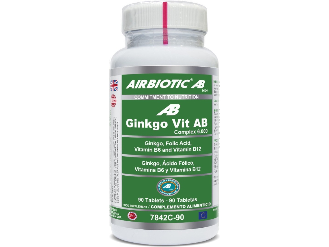 Complemento Alimentar AIRBIOTIC Ginkgo  Vit Ab Complex 6000 Con Acid 90
