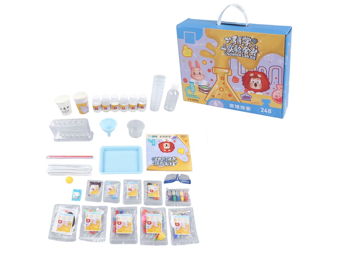 Kit De Ciencia Para Niños Con Experimentos De Química Y Física: Concepto Steam Y Materiales Seguros.