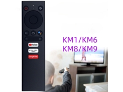 Mando a distancia para TV compatible con decodificadores Mecool Km1, Km6, Km8, Km9 y Km8s con voz XIAOMOYU.