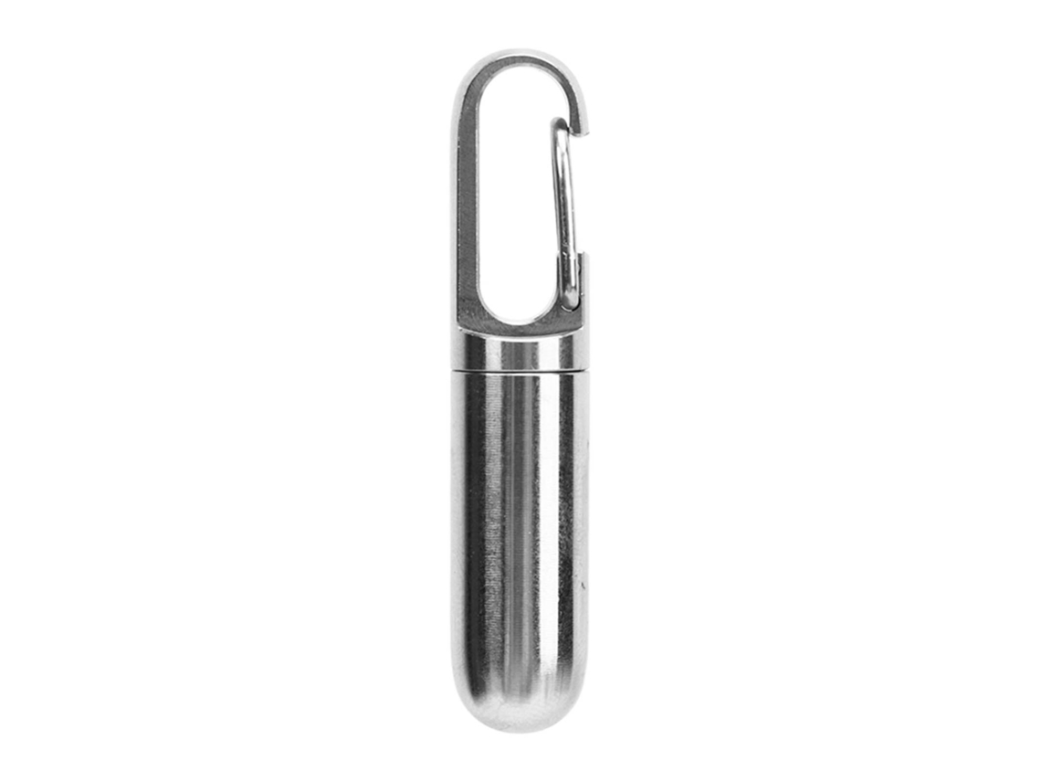 RNEMITERY Portamedicamentos de Acero Inoxidable con Cámara Simple Contenedor Organizador Portátil Impermeable para Viales Pequeños