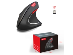 Ratón vertical ergonómico inalámbrico Yuysan T24 2.4G con batería, 2400 DPI, color negro