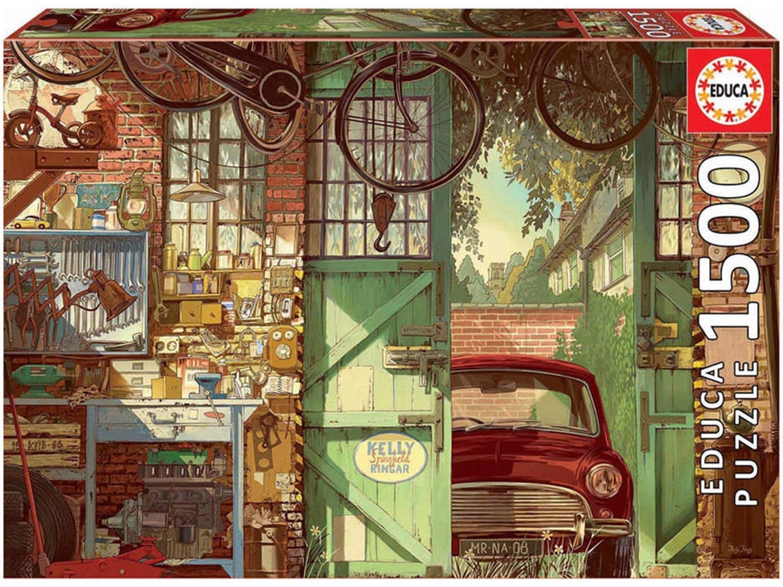Puzzle EDUCA 1500 Old Garage, Arly Jones (Edad Mínima: 12 Años - 1500 Piezas)