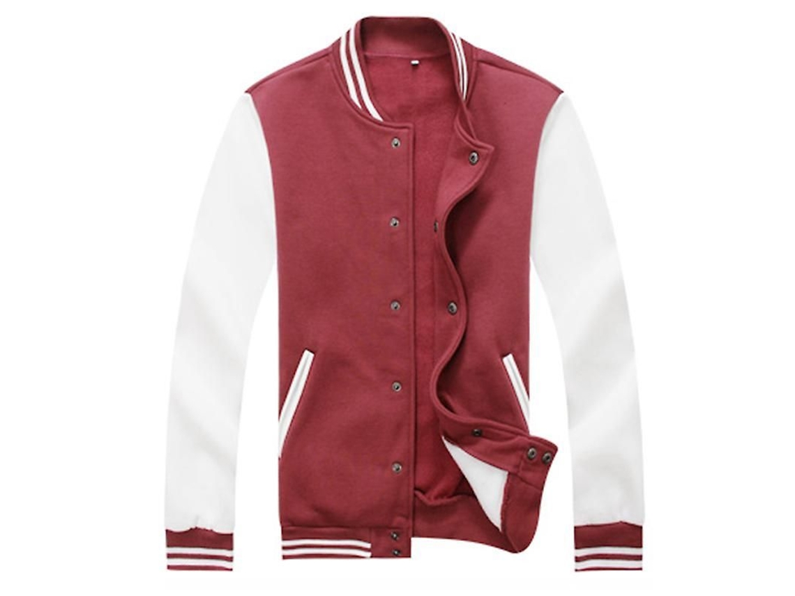 Chaqueta de béisbol para hombre Mystdiy 2026 con cuello alto y bloques de color.