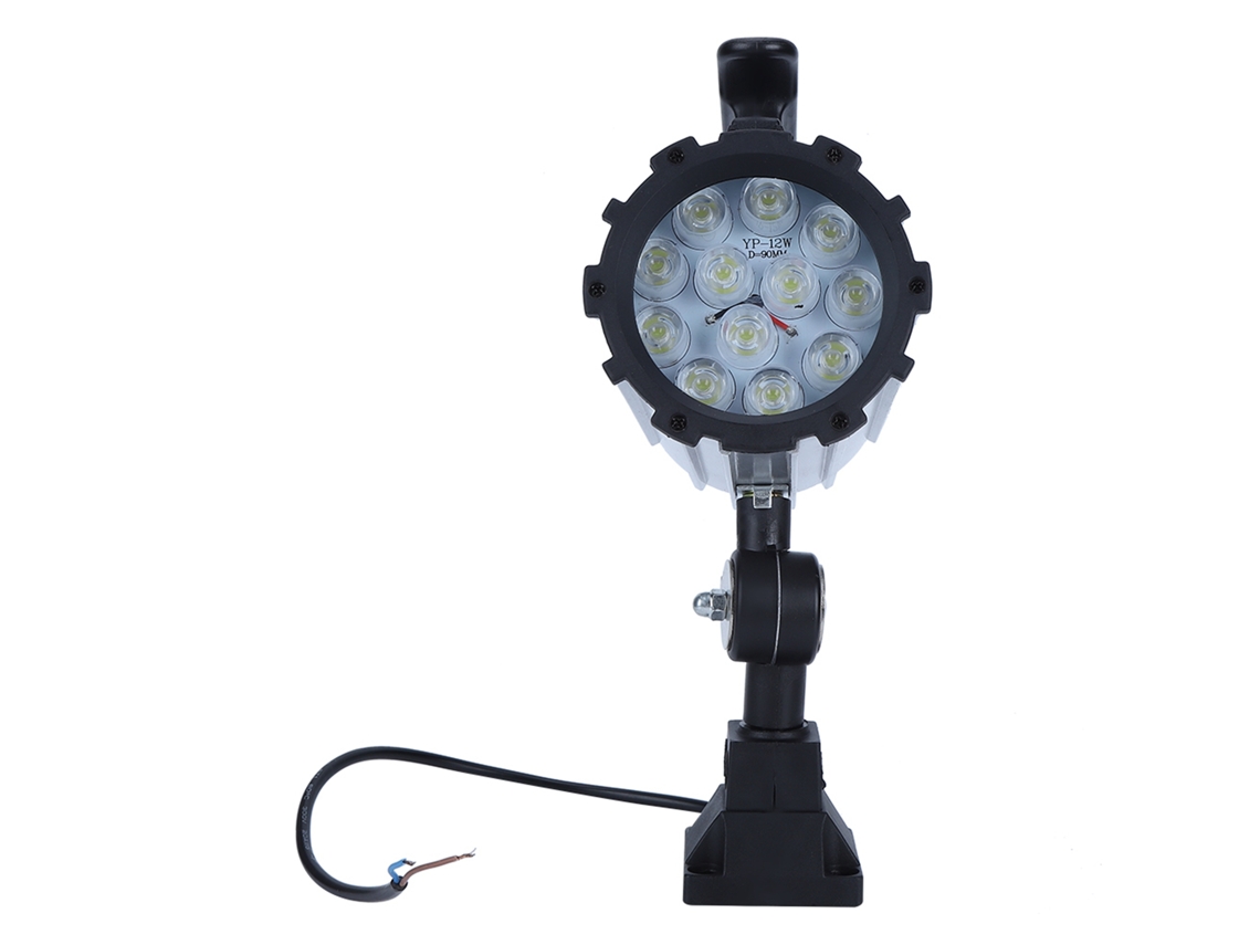Lámpara De Trabajo Led Impermeable De 12 W Y 24 V Para Máquinas Herramienta Cnc Con Brazo Corto, Aluminio Y Plástico.