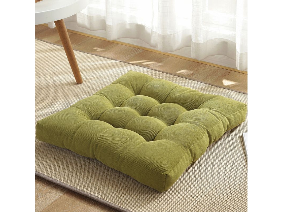 2026-cojín Cuadrado Para Suelo Meditación Yoga 20x20 Pulgadas Verde Claro Almohada Suave Cómoda Interior Exterior