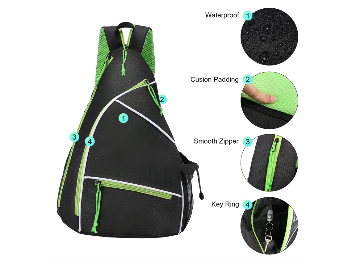Mochila Para Pickleball, Tenis Y Bádminton Con Compartimento Ajustable, Impermeable Y Cremallera Suave.