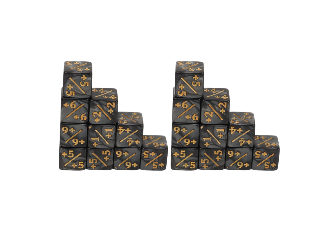 Juego De 20 Dados Numéricos Negros De 6 Caras, 16 Mm, Resistentes A Los Impactos, Para Juegos De Mesa.