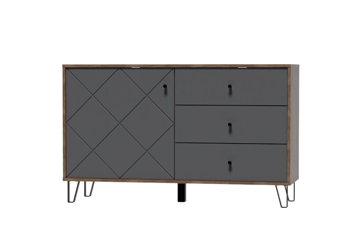 Aparador FURNLUX Bilbao (Beige, Madera Contrachapada - 123X40X75 Cm)