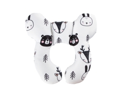 Almohada suave para bebé con soporte para el cuello para asientos de coche (Oso) Spqment