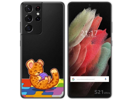 Carcasa Samsung Galaxy S21 Ultra 5G TUMUNDOSMARTPHONE Dibujos Transparente Multicolor