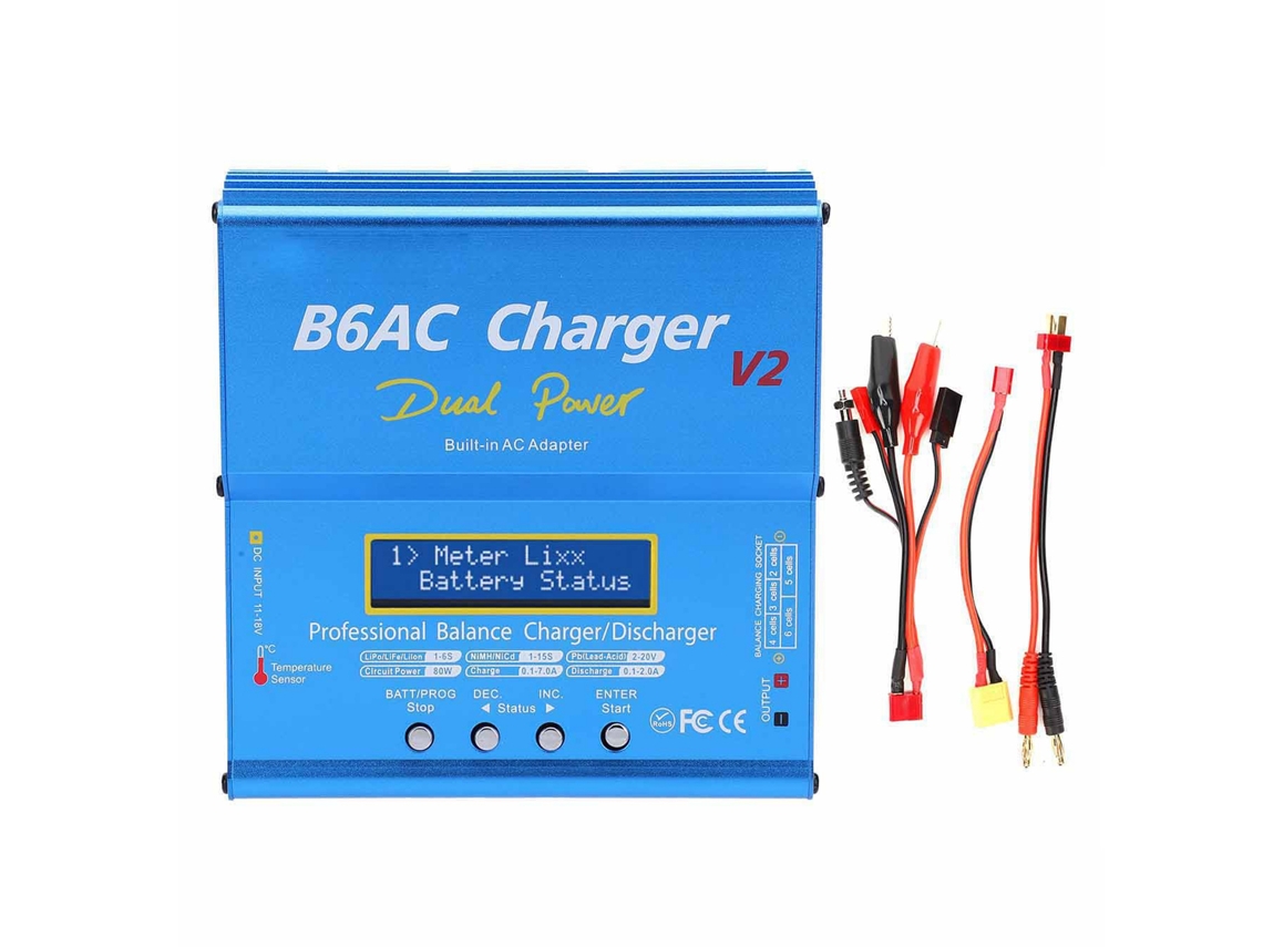 Cargador Inteligente Balanceador B6ac V2 80w 7a Cable De Aluminio Incluido 220v (reino Unido)
