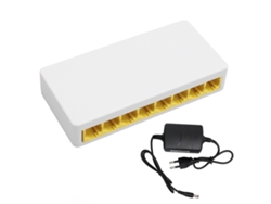 Conmutador Gigabit Ethernet De 8 Puertos, Divisor De Red No Gestionado, Sin Ventilador, Metálico, Para Escritorio O Montaje En Pared, Enchufe Europeo.