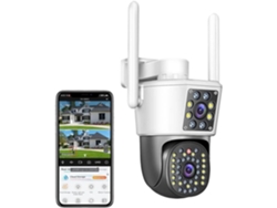 Cámara De Videovigilancia Ip Ptz Wi-fi De Doble Lente Con Detección
