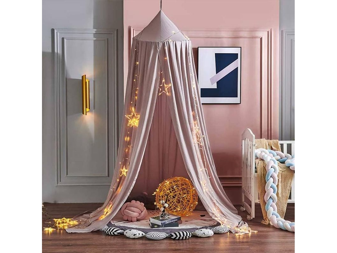 Red De Mosquitera Colgante Para Dormitorio De Niños - Rosa (65cm) - Techo Suave Y Duradero