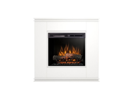 Chimenea LED eléctrica independiente VENA 23' Blanco mate 103 x 100 x 35.4 OUTINFIRE
