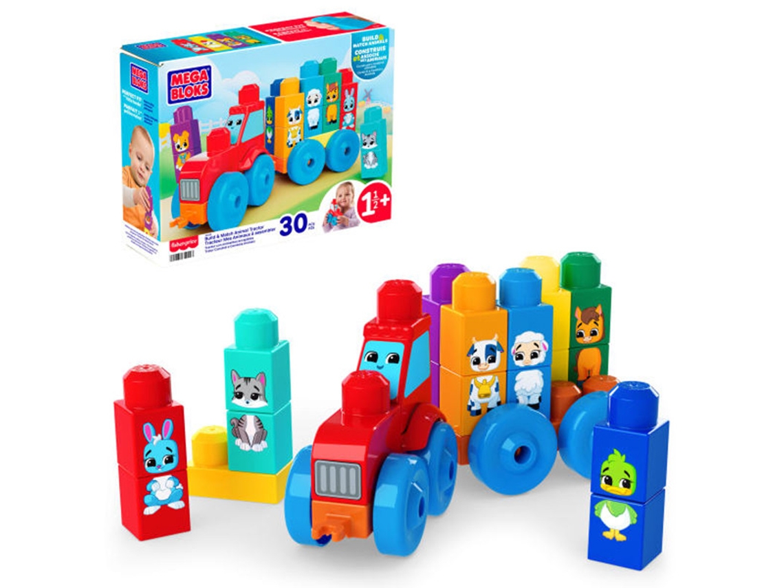 Mega Bloks Tractor Construye Y Empareja