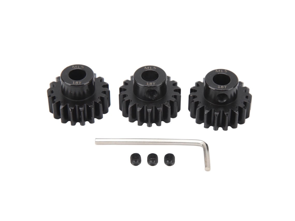 Juego De Engranajes De Motor Para Coche Rc, 3 Piezas, Acero De 8 Mm, Para Coches Modelo 1/5, 1/8, 1/10, 18t.