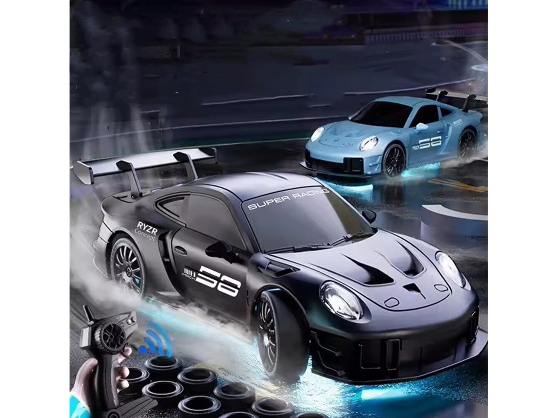 Coche Rc Gris Dos Baterías2502a Rtr 1/20 2.4g 4wd Drift Mini Led Alta Velocidad On-road Regalo Niños Juguetes