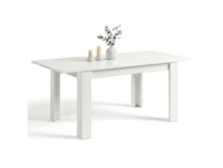 Mesa de comedor extensible 140-190x90 cm Sira Blanco Artik (Blanco Mate) 190 x 78 x 90 cm