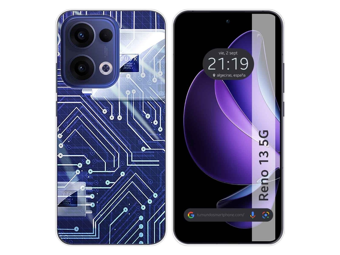 Funda Diseño Circuito Para Oppo Reno 13 5g Tumundosmartphone Multicolor