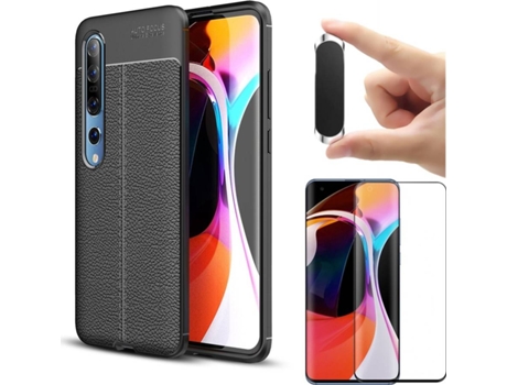 Kit Funda, Protector y Soporte Xiaomi Mi 10 Rugged Leather Gris