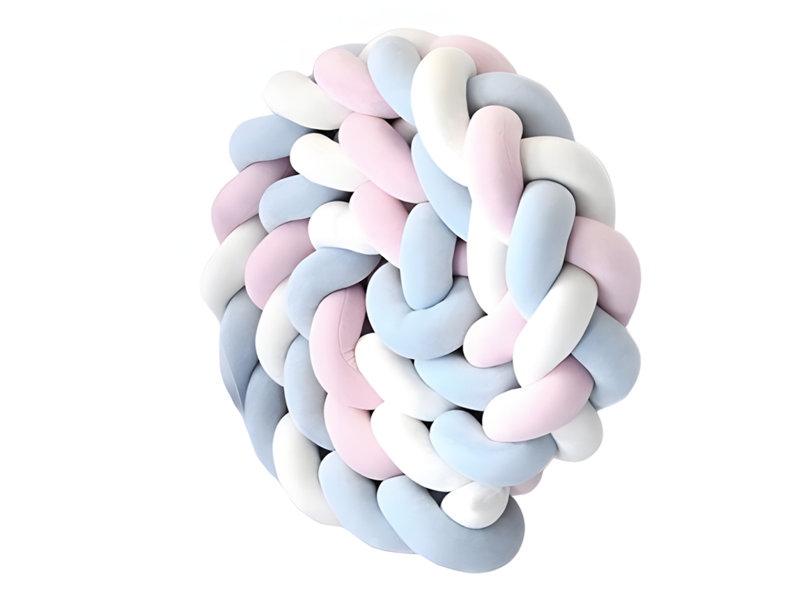 Protector De Cuna De Terciopelo Cojín Estampado Serpiente Blanco Azul Rosa 300cm Szsmart