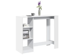 Mesa de bar  Mesa alta con estantes, derivados de madera, blanco, Wsd745259 Lovely Home