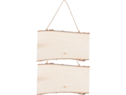 Juego De 2 Tablones De Anuncios Colgantes De Madera De 16x25 Cm.