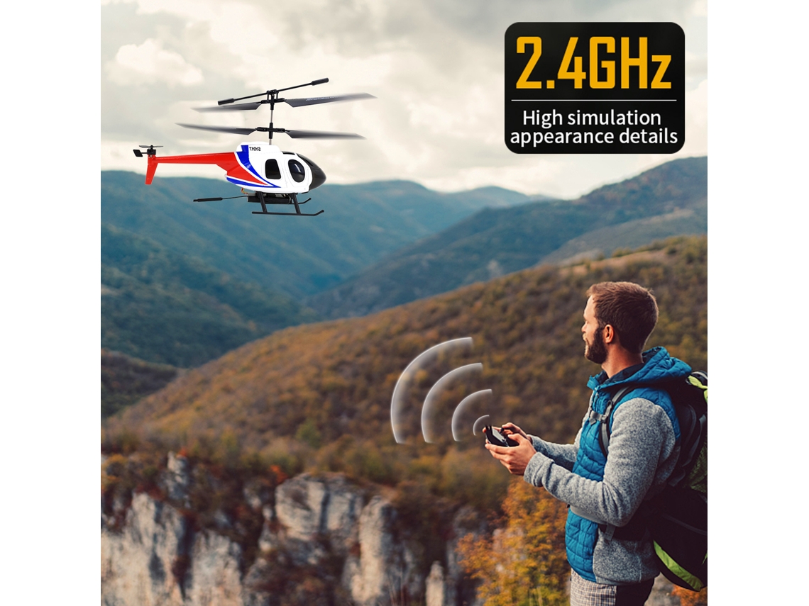 Helicóptero Teledirigido Con Cámara 480p, Dron, Estabilización, Giroscopio Y 2 Baterías: Regalo Para Niños Y Adultos.