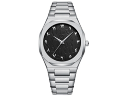 (caja Blanca, Reloj Negro) Reloj De Policarbonato, Reloj De Pulsera De Cuarzo Para Hombre