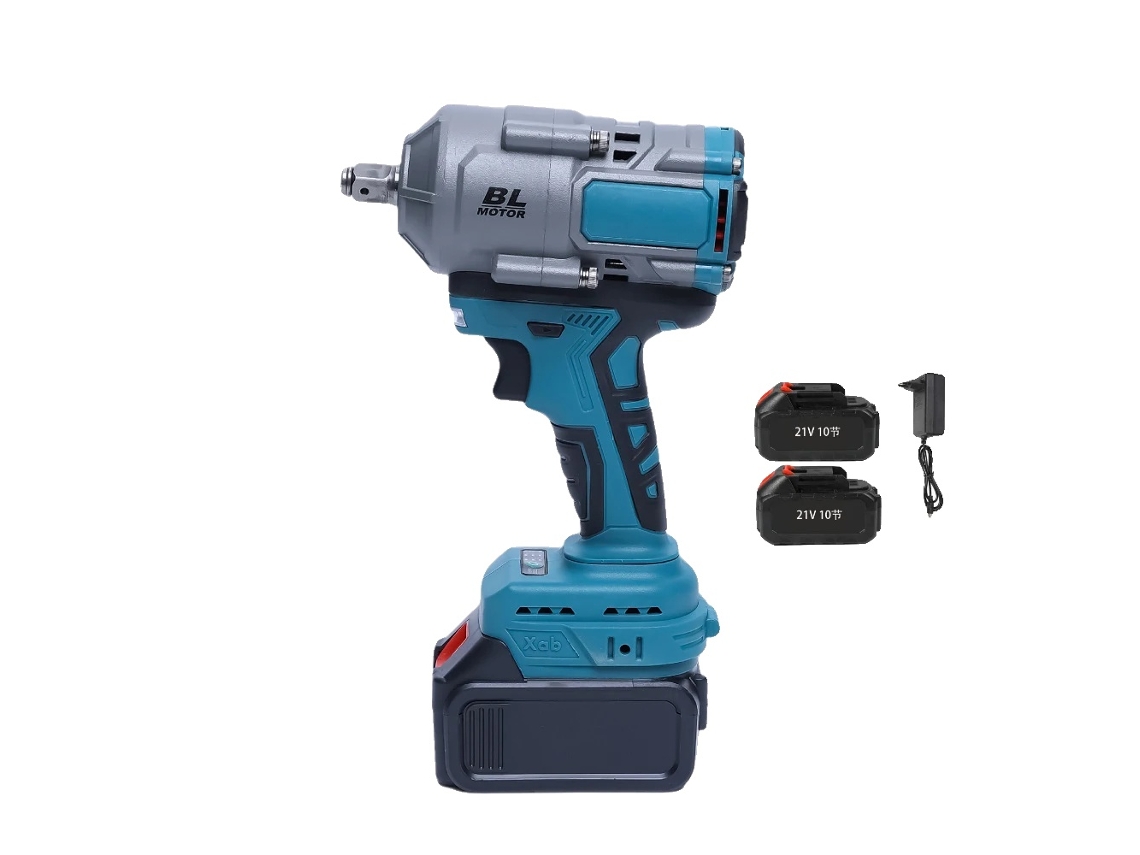 Llave de impacto eléctrica inalámbrica, par de 3000 Nm, velocidad variable, 2 baterías, OEM UE