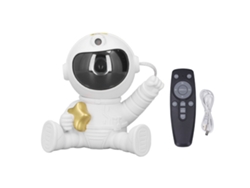 Projetor De Luz Espacial Com 8 Efeitos 360° Rotação Controle Remoto Luz De Noite Para Quarto 5w Branco