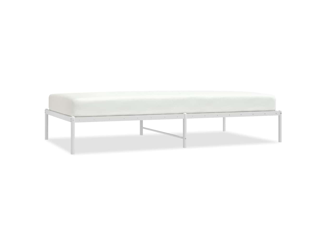 Maison Exclusive - Estructura De Cama Sin Colchón Metal Blanco 107x203 Cm