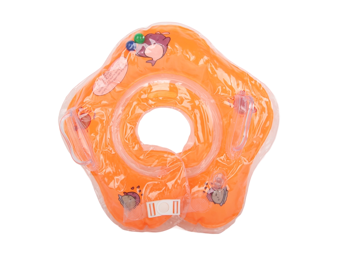 Anillo para el cuello de bebé con doble bola de aire naranja