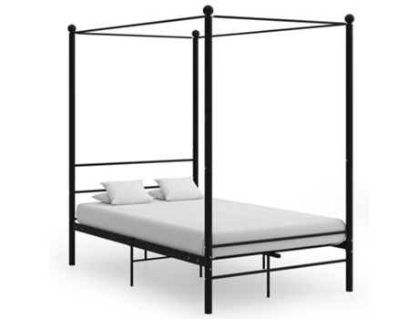 MAISON EXCLUSIVE Estructura de cama con dosel 140X200 cm metal negro