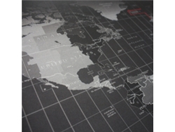 Gran Mouse Pad Con Mapa Mundial, Impermeable, Antideslizante, 900400mm, Negro Luz Dourada