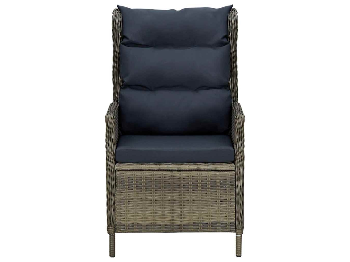 Maison Exclusive - Sillón Reclinable De Jardín Con Cojines Ratán Sintético Marrón
