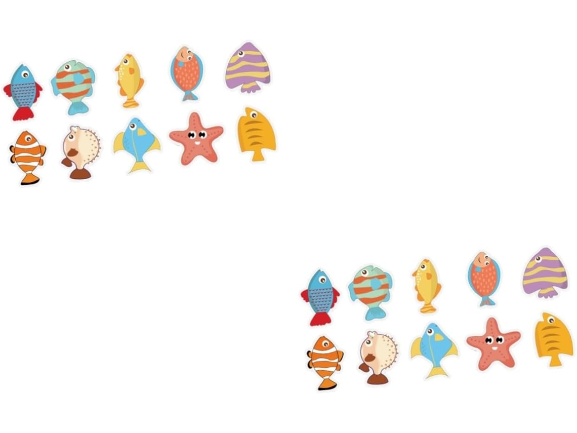 Juego de 20 pegatinas antideslizantes de animales marinos para decoración de baño, impermeables y seguras para Slowmoose