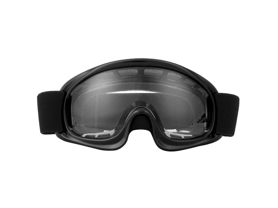 Gafas de moto para niños, para ciclismo al aire libre, resistentes al viento y a los impactos, para esquí (negras)