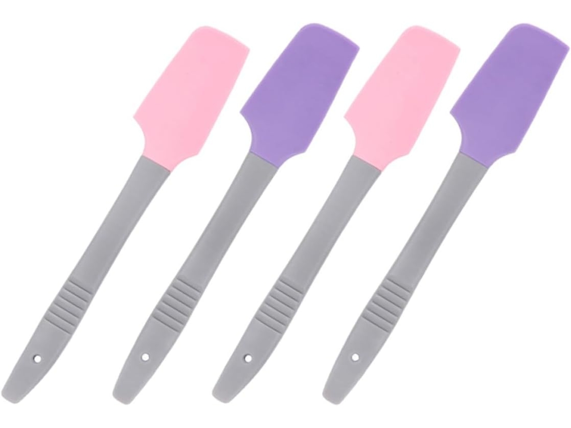 Aplicadores De Cera Profissionais De Silicone, Conjunto De 4 Peças, Roxo E Rosa, 20 Cm