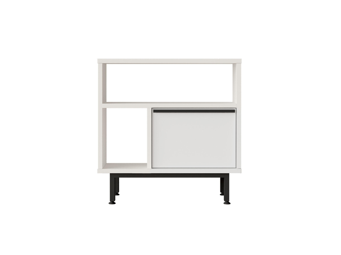 Mesa Auxiliar FURNLUX Ocean (Blanco, Madera Contrachapada - 60X26X60 Cm)