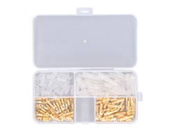 Yncm2026-kit De Conectores Para Moto 120 Piezas Terminales De Crimpeado 3.5mm Oro Con Cubierta Aislante