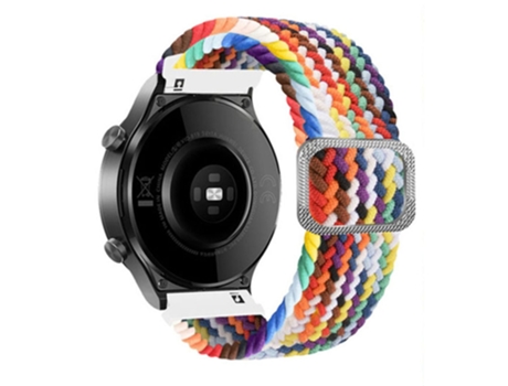 Correa de nailon 22mm con hebilla para Samsung Galaxy Watch3 45mm/Huami Amazfit Pace/Stratos - arcoiris oficial