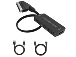 Convertidor de Scart a Hdmi con cable Hdmi Yizhood Negro