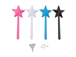 4 Varillas Recargables De Sal Y Pimienta Con 3 Pequeños Orificios, Palitos De Especias En Forma De Estrella Para La Cocina Y El Camping.