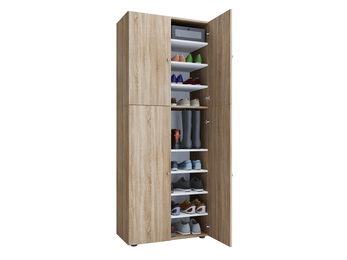 Zapatero grande de madera XXL de lona de 9 cm