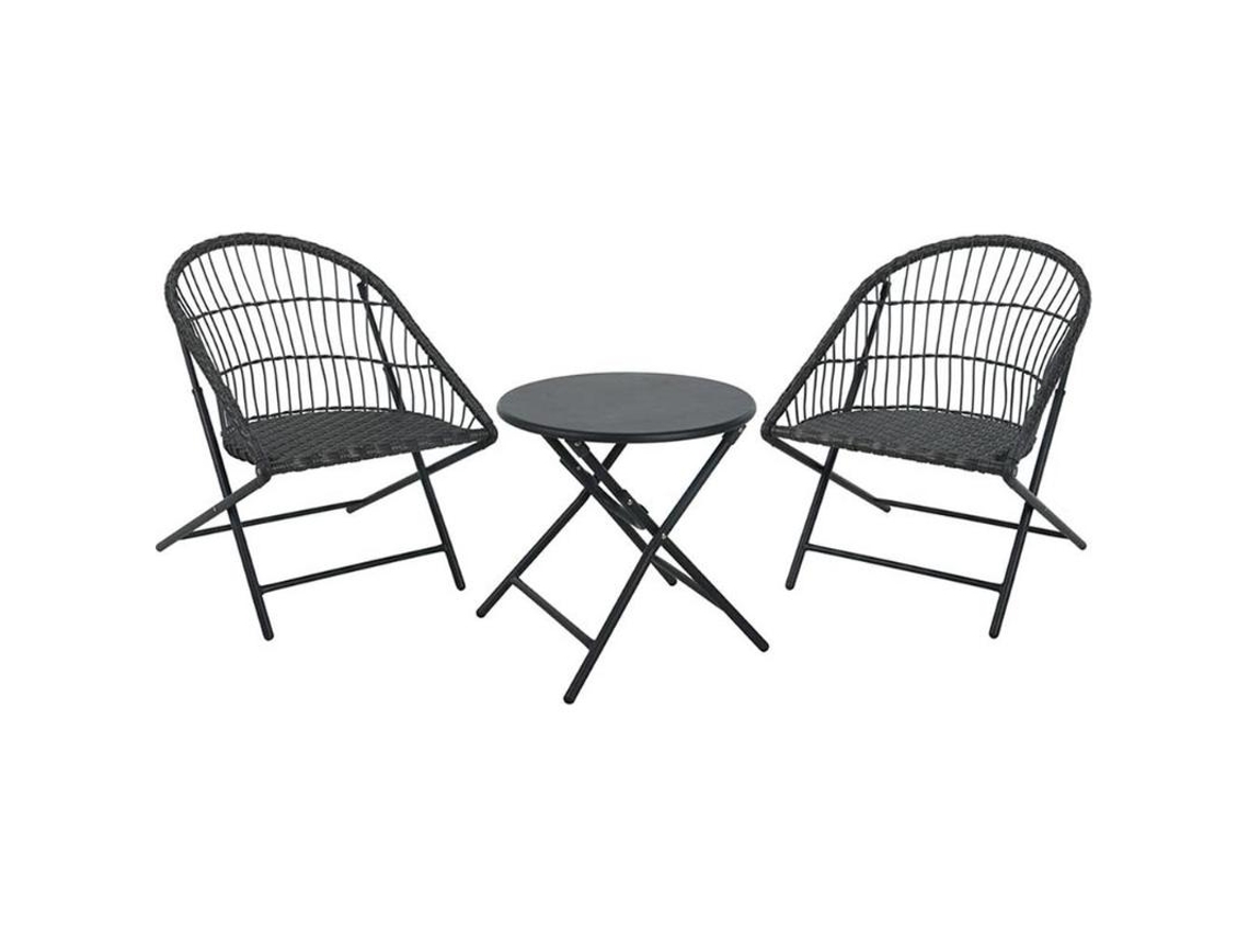 Mesita 45 Cm 2 Sillones Plegables Conjunto